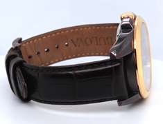 Bulova Sutton Classic Automatic Skeleton Dial Brown Leather Watch