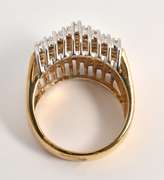 Wide Diamond Pyramid Ring