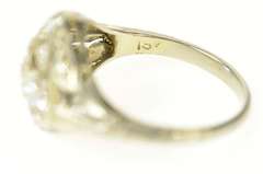 14K White Gold 0.54 Ctw Art Deco Diamond Engagement Ring