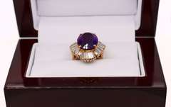 Fabulous Amethyst and Diamond Vintage Ring