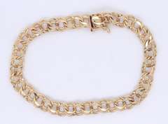 Shining 14KT Double Link Charm Bracelet