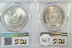 Near Gem BU 1886 & 1887 Morgan Silver Dollars. PCGS MS64
