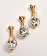 Nice Trio of CZ & 14k Pendants