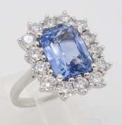 GIA Certified Unheated Blue Sapphire Ring