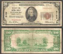 $20 1929-I  NBN Fitchburg, MA Ch. 2153 Circulated