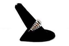 mens 14k white and yellow gold diamond ring