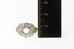 14K White Gold 0.30Ctw Art Deco Diamond Engagement Setting Ring