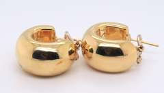 Attractive 18kt Italian Wide Hoop Earrings
