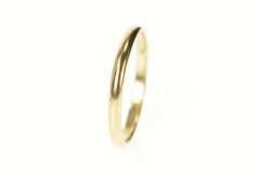 14K Yellow Gold 3.0mm Classic Men's Simple Wedding Band Ring