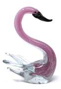 Murano Style Art Glass Swan Figurine