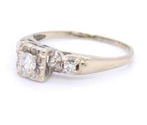 Vintage White Gold apx 0.25ctw Diamond Ring