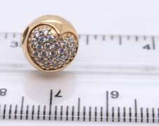 2 Pandora Gold Charms and 3 Silver Charms