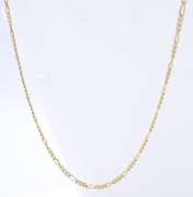 Simple Yellow Gold Figaro Link Chain Necklace