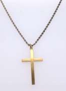 Vinateg Sterling Silver Cross Pendant on Chain Necklace