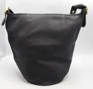 Coach Black Leather Duffle Sac