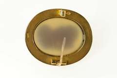 14K Yellow Gold Victorian Carved Agate Lady Cameo Pin/Brooch