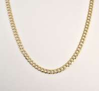 Two Tone 14k Curb Link Necklace