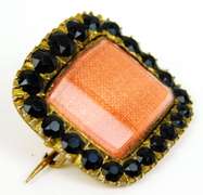 1815 Regency 9CT Gold Mourning Brooch, Inscribed