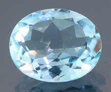 Brilliant 3.69ct oval cut sky blue Topaz