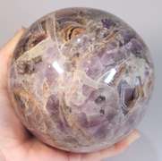 Massive Chevron Amethyst sphere weighing over 5 pounds!
