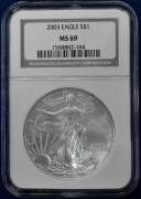 2003 American Silver Eagle NGC MS69