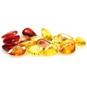 7.81ct heated only Autumn leaves Sapphire set