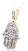 Dadwani Hamsa 10KT Fancy Diamond Pendant on Chain