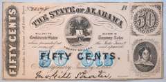 50 Cent Jan 1 1863 Series Alabama Note.
