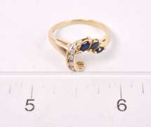 Brilliant Blue Sapphire and Diamond Bracelet in 14K Yellow Gold
