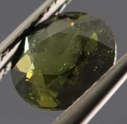 Rich 2.12ct natural olive green Tourmaline solitaire