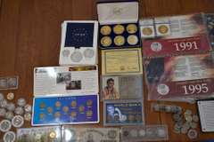 Lot Of Various Coins/Displays/Token/Medal Lot. Contains No Gold.