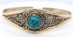 Vintage Sterling Silver Turquoise Cuff Bracelet