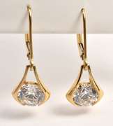 Pretty 14k Dangling CZ Earrings