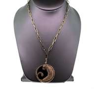 Glamorous 14k Gold Panther Necklace Handmade in Italy