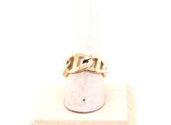 Beautiful 14k Gold Handmade Italian Mariner Chain Ring