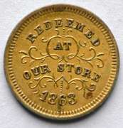 1863 Robinson &Ballou Troy NY Grocer Civil War Store Card