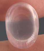 Glowing! 9.60ct powder pink Rose Quartz cabochon