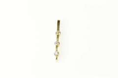 14K Yellow Gold 0.34 Ctw Diamond Tiered Classic Bar Pendant