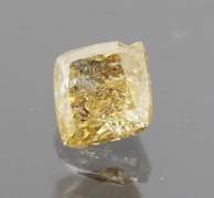 Sparkling .35ct cushion cut yellow Diamond