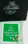 Vintage Sterling Emerald Clover Pendant & Chain