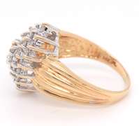 Stunning Yellow Gold Diamond Cluster Ring