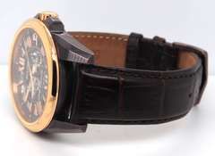 Bulova Sutton Classic Automatic Skeleton Dial Brown Leather Watch