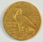 Upper end 1910 US $2.50 Indian Gold Piece. Nice