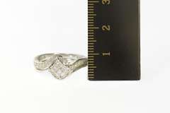 14K White Gold 0.72 Ctw Princess Diamond Engagement Set Ring