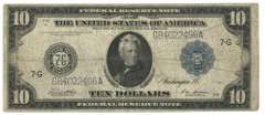 Series of 1914 Large Size $10 Federal Reserve Note (7-G)
