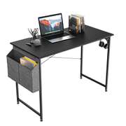 Office Desk 43.3 Inch with Storage Bag Iron Hook