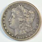 Very nice and scarce 1892-CC Morgan Silver Dollar