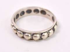 Studded Ring in Sterling Silver