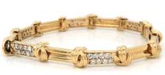 Elegant 14kt YG Diamond Station Line Bracelet