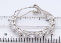 Sterling Silver Cubic Zirconia Hoop Earrings